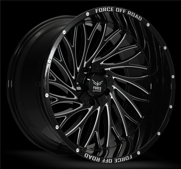 F50 22X12 6X139.7/135 -44MM 106.1 GLOSS BLACK MILLED