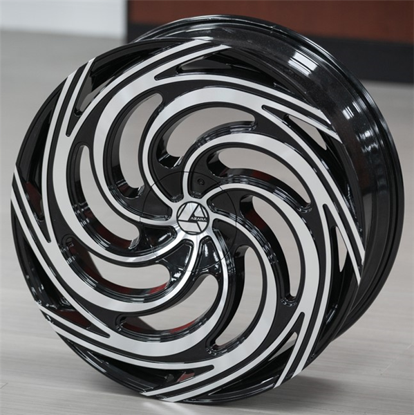 AZARA AZA-519 20X8.5 5X112/5X114.3 +35 C.B 74.1 GLOSS BLACK/MACHINE