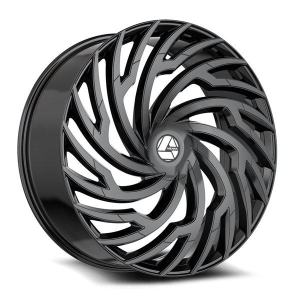AZARA AZA-536 GLOSS BLACK 18X8.0 5X112/5X114.3 +35 +74.1 8 *NC*