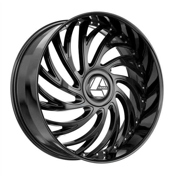 AZARA AZX-101 GLOSS BLACK 18X8.0 5X112/5X114.3 +35 +74.1 *NC*