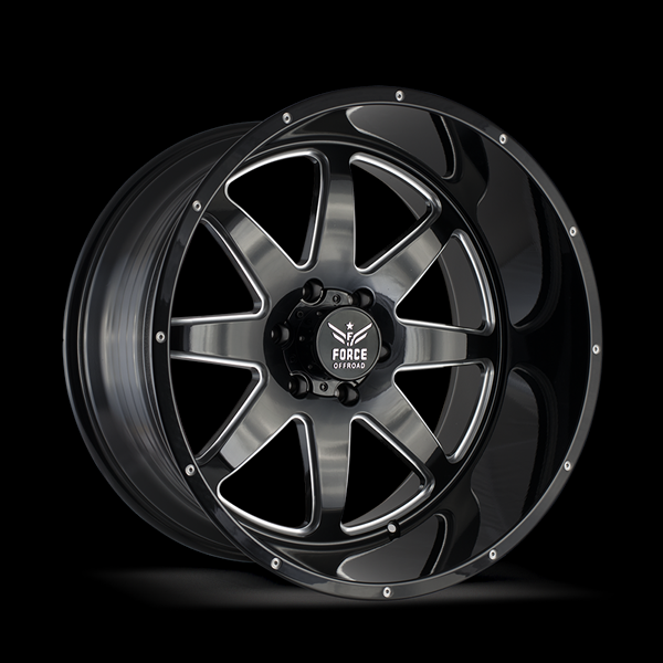 FORCE F06 20X12 5X127 -44 CB78.1 BLACK MILLED