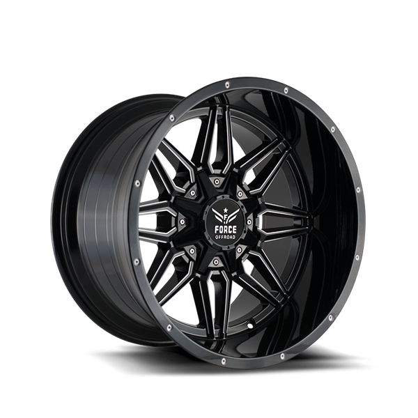 FORCE F10 20X10 5X139.7/150 OFFSET -12 C.B 110.3 BLACK MILLED