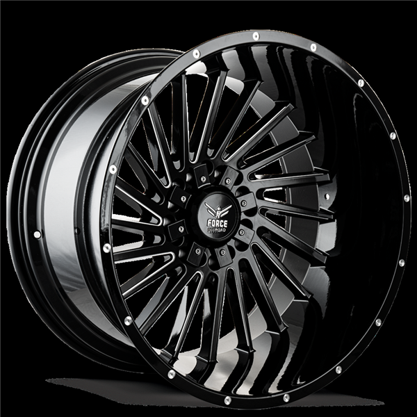 FORCE F38 20X10 5X127/139.7 -12 C.B78.1 BLACK MILLED