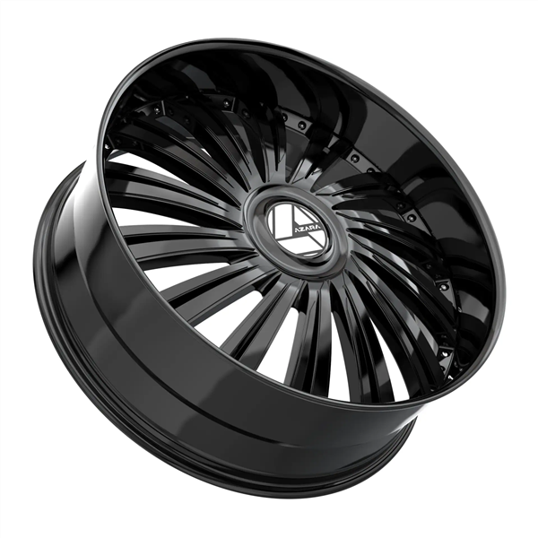 AZARA AZX-102 GLOSS BLACK 20X8.5 5X112/5X114.3 +35 +74.1 *NC*
