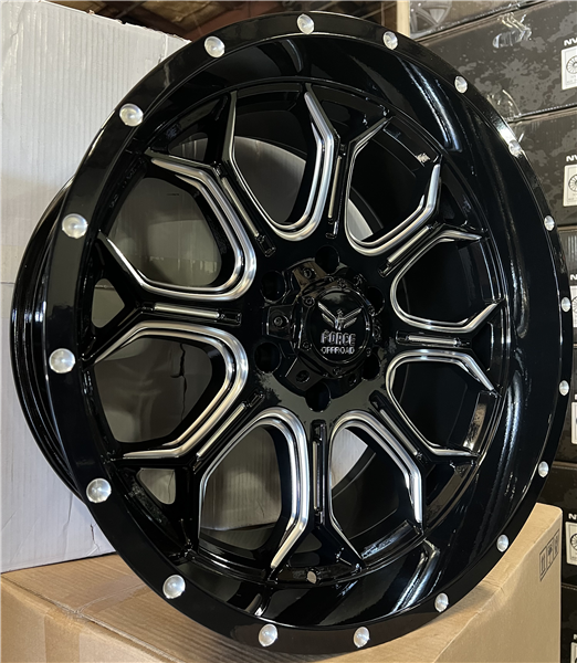FORCE F42 22X12 8X170 -44MM 125.2 BLACK MILLED