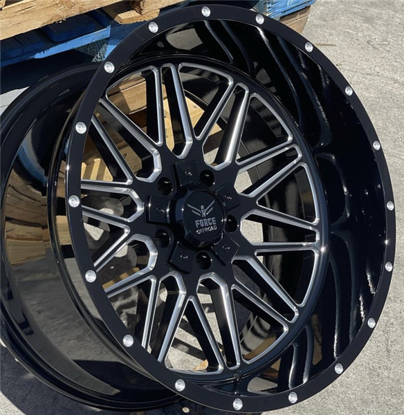 FORCE F44 22X12 6X135/139.7 -44 CB106.1 BLACK MILLED