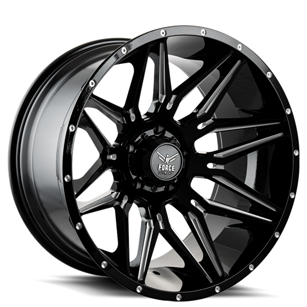FORCE OFFROAD F34 20X10 6X139.7 -18 C.B 106.1 BLACK MILLED