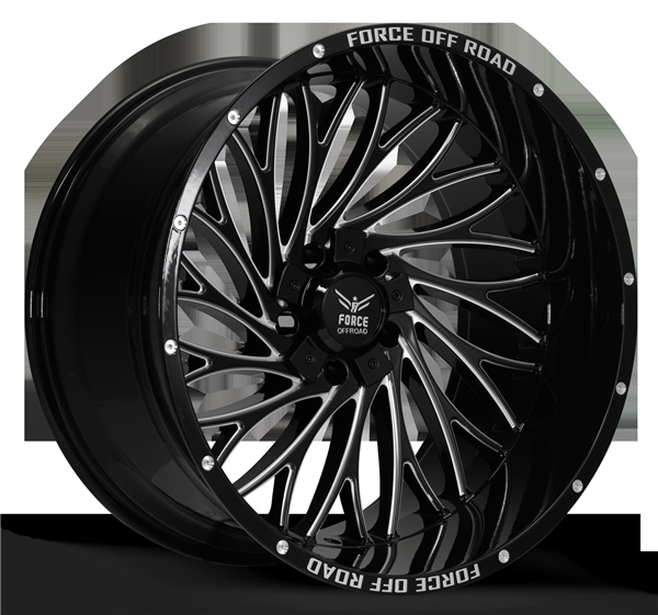 FORCE OFFROAD F50 22X12 5X127/139.7-44MM 78.1 GLOSS BALCK/MILLED