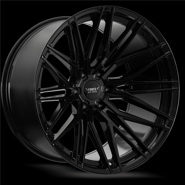 FORCE OFFROAD F52 22X12 6X139.7 -44MM 106.1 GLOSS BLACK *** FLOW FORM***