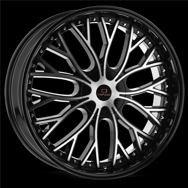 CAVALLO CLV-33 GLOSS BLACK & MACHINED 26X9.5 6X135/6X5.5 +15 +87.1 *NC*
