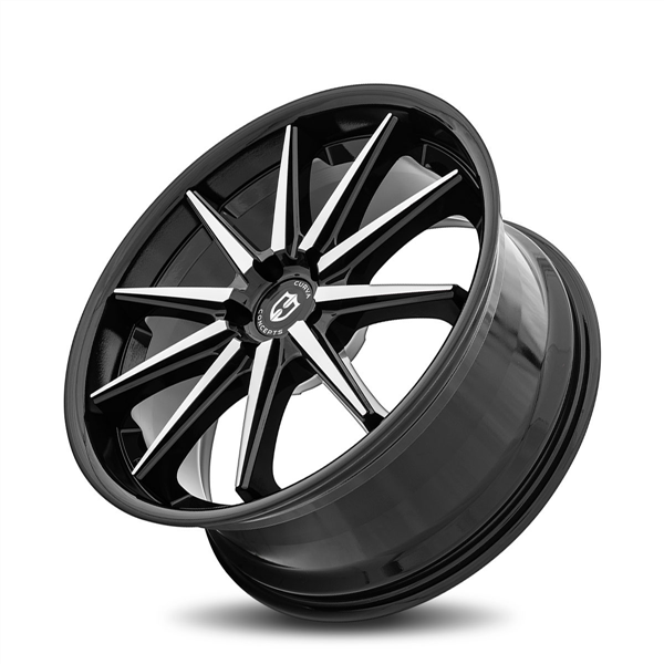 CURVA CONCEPTS-C24 GLOSS BLACK/MACHINE FACE 20X10.5 5X4.5 +35 +73.1 *STAGGERED*