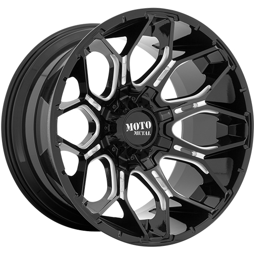 MO808 22x12 8x6.5 -44 CB125.10 GLOSS BLACK MILLED