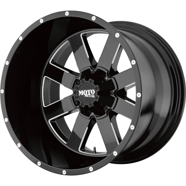 MO962 22X10 8X6.5 -18 CB125.50 GLOSS BLACK MILLED