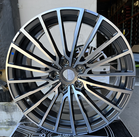 CYBER FORGED-CF174 GUNMETAL/MACHINE FACE 20X9.5 5X4.75/5X120 +35 +72.56 *NO CENTER CAP*