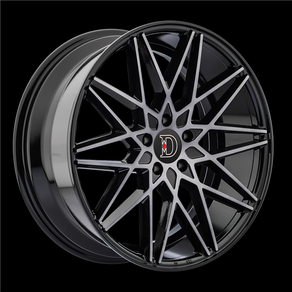 DEFY-D03 GLOSS BLACK MACHINED DARK TINT 20X8.5 5X112 +35 +73.1