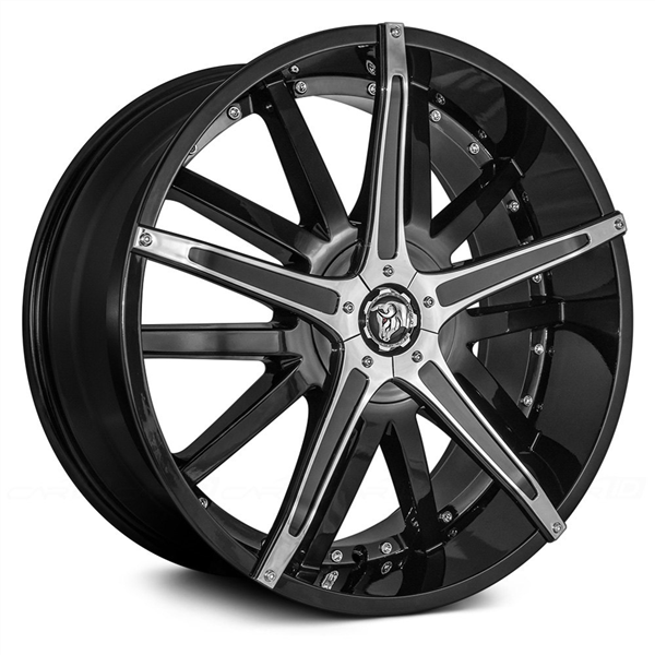 DIABLO-DAGGER BLACK/CHROME INSERT 22X9.5 5X114.3+13