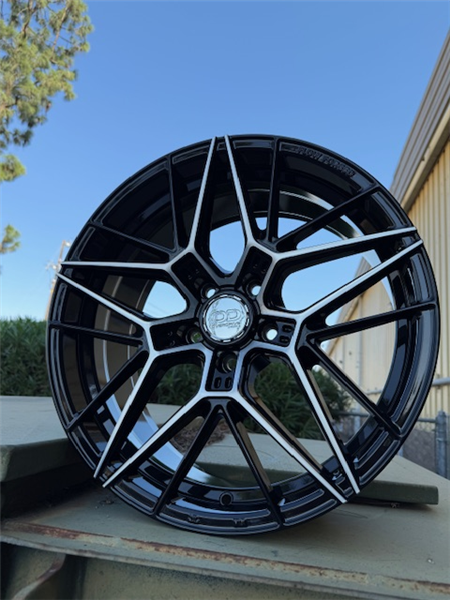 OD4 18X8 5X114.3 +35MM 73.1 BLACK MACHINED FACE