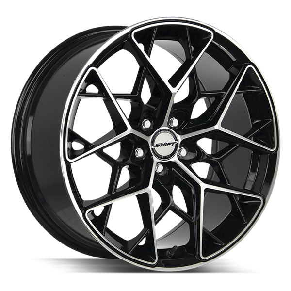 PISTON 18X8.5 5X114.3 +35 CB73.1 GLOSS BLACK MACHINED