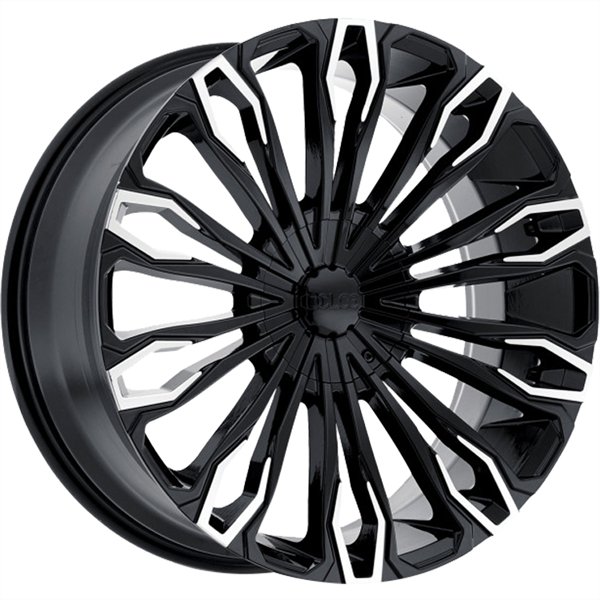 DOLCE-DC36 GLOSS BLACK/MACHINE SPOKE 20X8.5 6X135/6X5.5 +30 +106.2