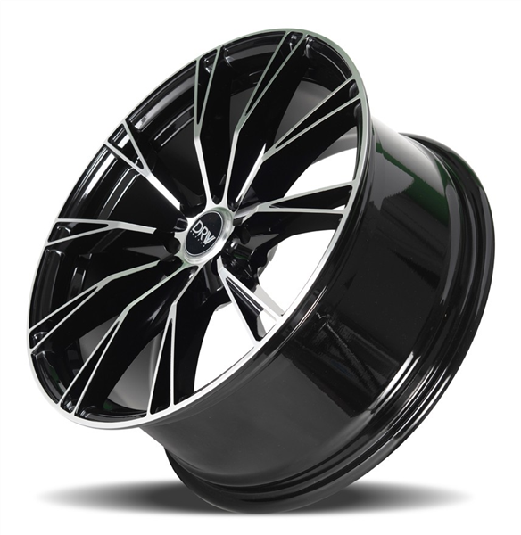 DRW-D23 GLOSS BLACK MACHINE FACE 18X8.0 5X112/5X4.5 +38 +73.1