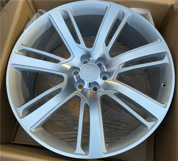 REPLICA RP036 24X10 6X139.7 +31MM 78.1 SILVER MACHINED FACE ** CADILLAC ESCALADE REPLICA**