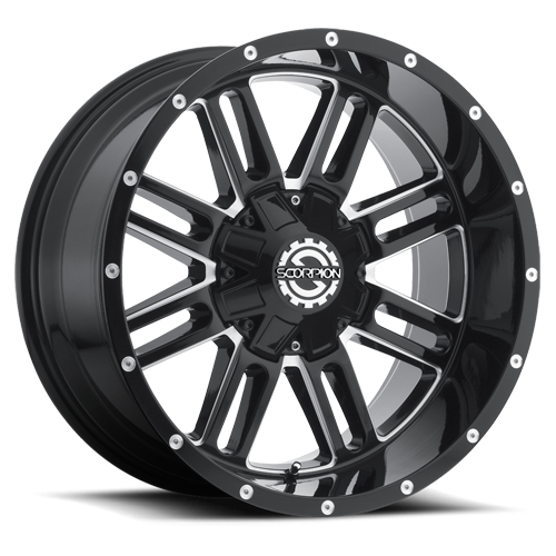 SC-18 17X9 5X127/139.7 +12 CB78.3 BLACK MILLED