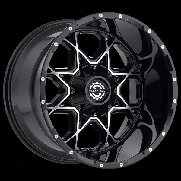 SC10 18X9 6X135/139.7 +12 CB106.1 GLOSS BLACK MACHINED