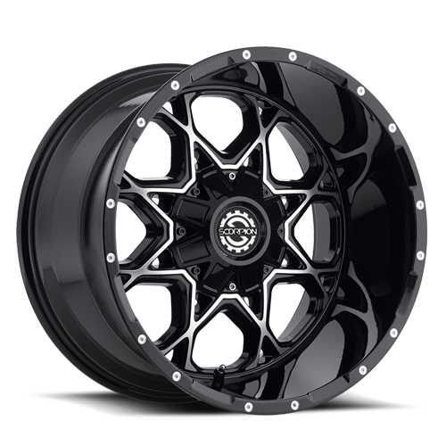 SC10 20X9 6X135/139.7 -12 CB106.1 BLACK MACHINED