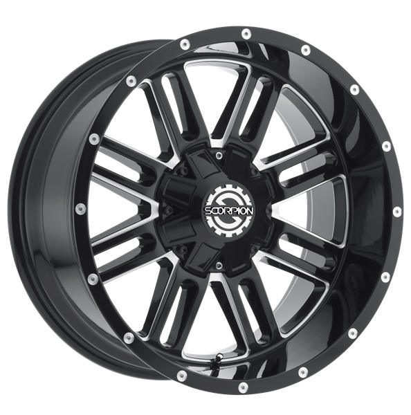 SC18 20X9 6X135/139.7 -12 CB106.1 BLACK MILLED