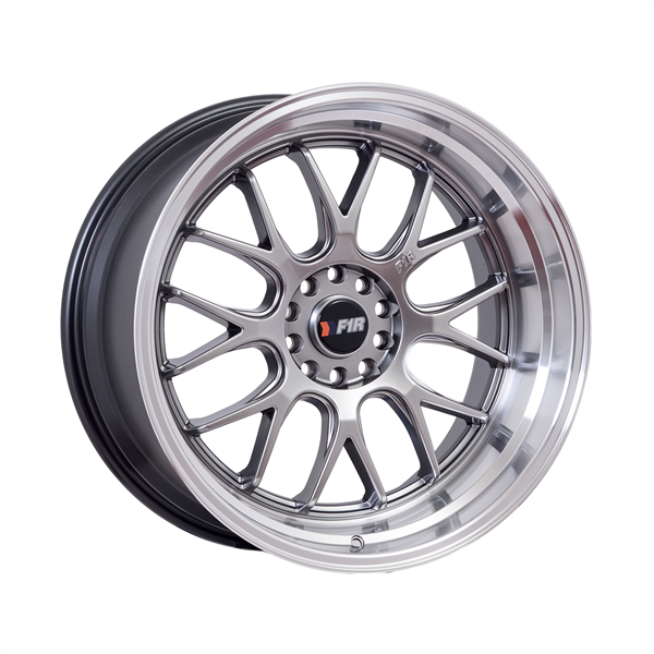 F1R-F21 HYPER BLACK POLISH LIP 18X10.5 5X100/5X4.5+40 **STAGGERED**