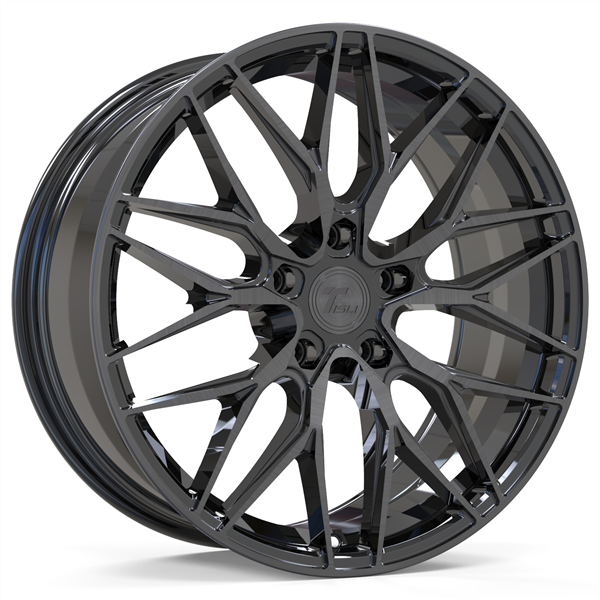 TISLI ECHO 20X8.5 5X112 +40MM 66.56 GLOSS BLACK BRUSHED TINT