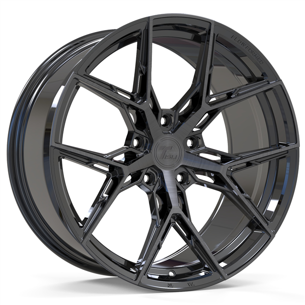 TISLI HYPERION 20X10.5 5X112 +42MM 66.56 GLOSS BLACK BRUSHED TINT