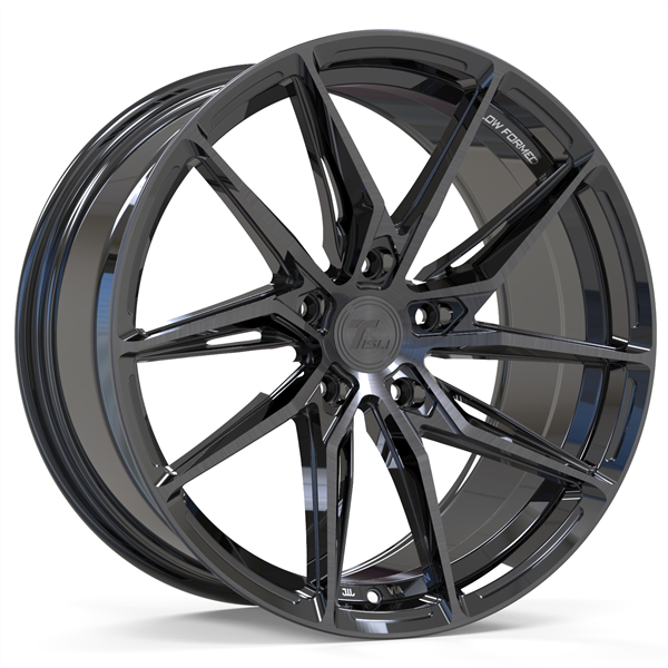 TISLI NOVA 20X8.5 5X112 +40MM 66.56 GLOSS BLACK BRUSHED TINT
