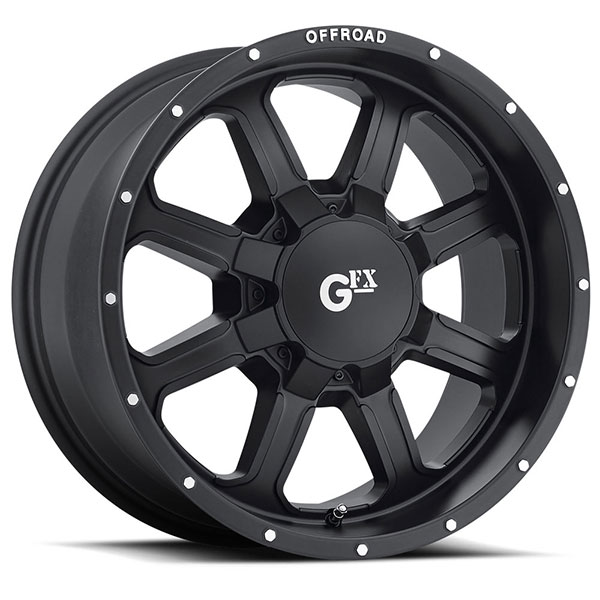 GFX-TR2 18X9.0 6X135 MATTE BLACK MACHINE FLANGE +15 CB-87.1