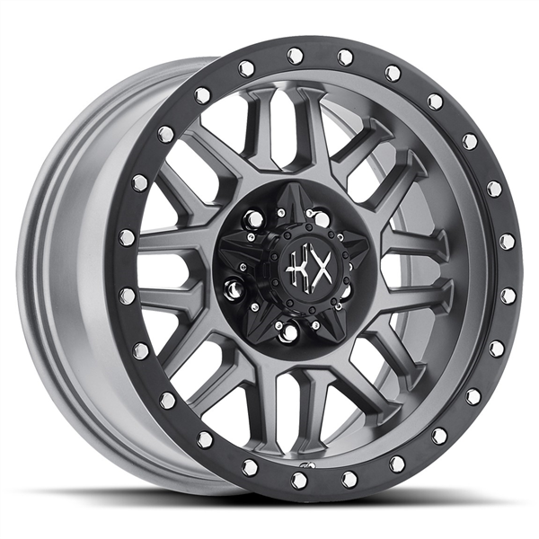 KX OFFOROAD-KX03 MATTE GREY/SATIN BLACK RING 17X8.5 5X127/5X139.7 +1 +78.3