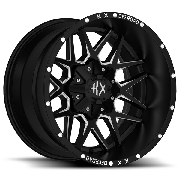KX OFFOROAD-KX05 MATTE BLACK/MILLED 20X9.0 5X139.7/5X150 +25 +110.2