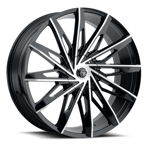 V86 22X9 5X115/120 +15 CB73.1 BLACK MACHINED
