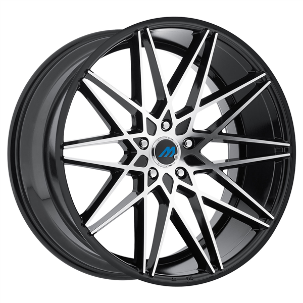 MACH-ME20 GLOSS BLACK/MACHINE FACE 20X8.5 5X112 +35 +66.56
