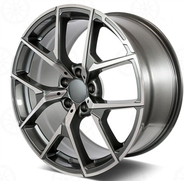 MB-19 GUN METAL MACHINE FACE 18X9.5 5X112 +35 +66.6 *AW*