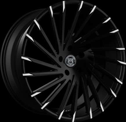 WRAITH 22X10 5X112 +38 CB74.1 BLACK MACHINED TIPS