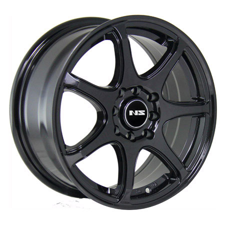 NS1203 15X6.5 4X100/4X4.5/4X114.3 +38MM 73.1 GLOSS BLACK