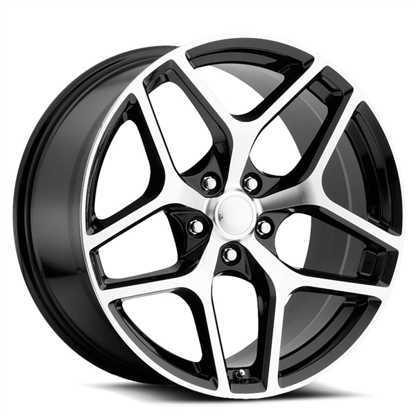 O.E. REVOLUTION Z28 GLOSS BLACK & MACHINED 20X10 5X4.75 +23 +67.1 *NC*