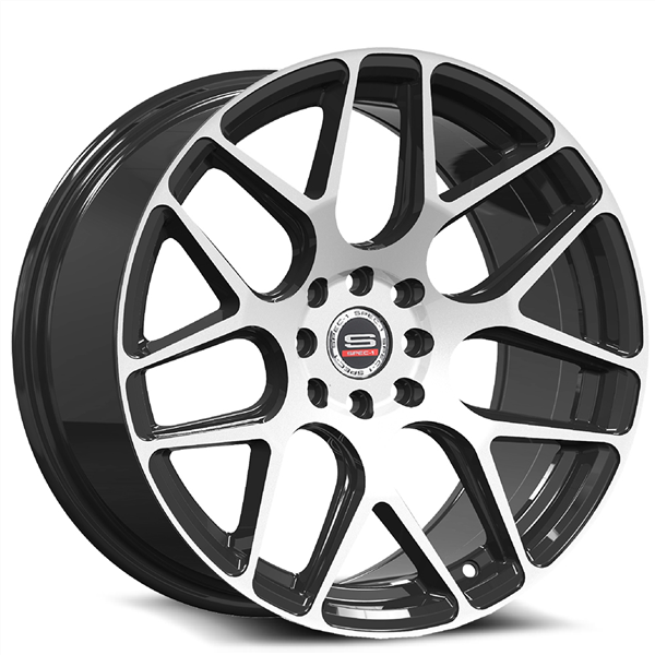 SPEC-1 RACING SP-47 GLOSS BLACK/MACHINE 17X8.5 5X100/5X4.5 +30 +73.1