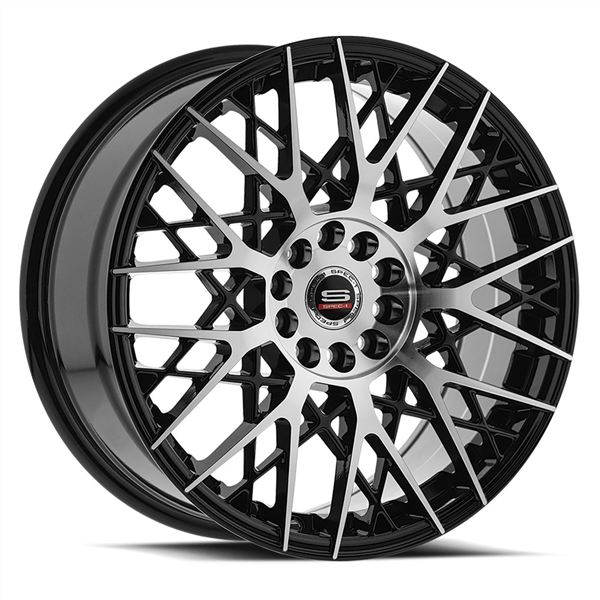 SPEC-1 RACING SP-53 20X8.5 5X100/5X114.3 +38 C.B 73.1 GLOSS BLACK/MACHINED