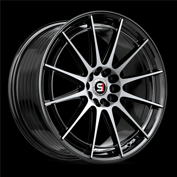 SPEC-1 SP-64 GLOSS BLACK & MACHINED 18X8.0 5X4.5/5X4.75 +34 +73.1 *NC*
