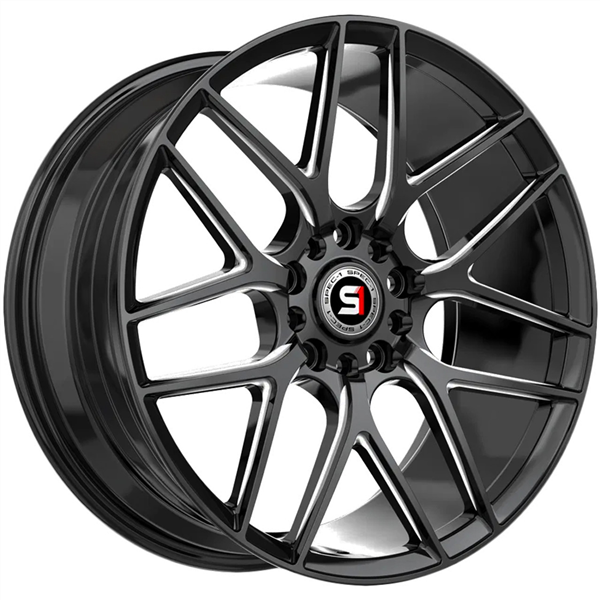 SPEC-1 SP-78 GLOSS BLACK & MILLED 18X8.0 5X112/5X4.5 +35 +73.1 *RT*