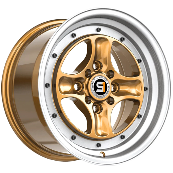 SPEC-1 SPT-35 GOLD & MACHINED LIP 15X8.0 4X100/4X4.5 +25 +73.1 *NC*