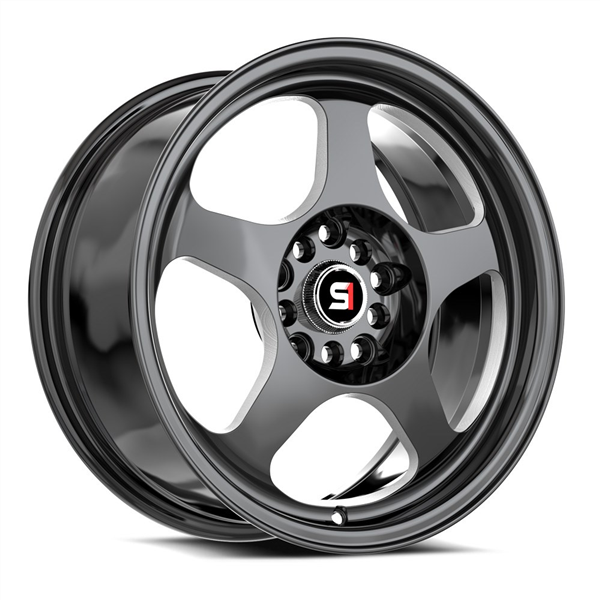 SPEC-1 SPT-36 GLOSS BLACK & MILLED 16X7.0 5X100/5X4.5 +30 +73.1 *NC*
