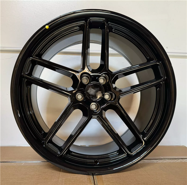 SR-7 GLOSS BLACK 20X9.0 5X115 +18 +71.6 *FLOW FORMING*