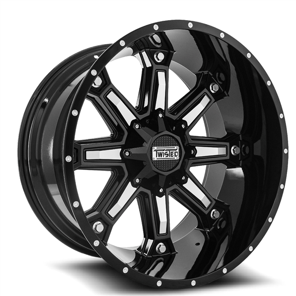 TWISTED OFFROAD-T23 20X10 5X139.7/5X150 -24 C.B 110 WRAITH BLACK/MACHINE